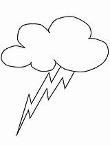 Lightning Coloring Pages Bolt Nature Sheet Clipart Printable Lightning2 Colouring Cloud Lightening Kids Print Advertisement sketch template