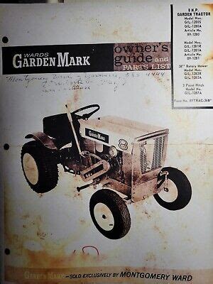 montgomery wards  hp  garden mark tractor engine owner parts  manual   picclick