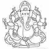 Ganesha Xcolorings 1200px sketch template