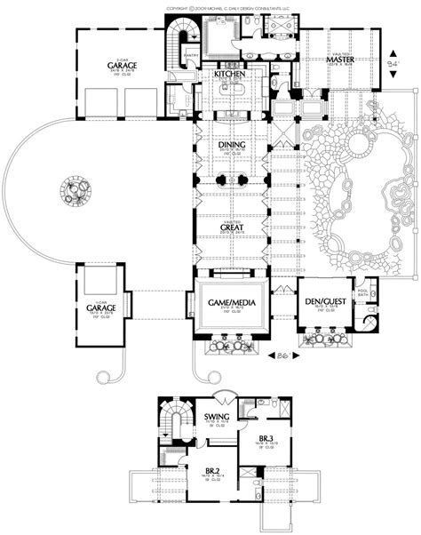 spanish style home plans  courtyards spanish courtyard home plan jg architectural