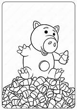 Hamm Coloringpagesonly Cartoons sketch template