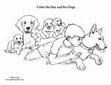 Boy Coloring Dogs Pet Dog Pages Puppies Exploringnature Color Choose Board sketch template