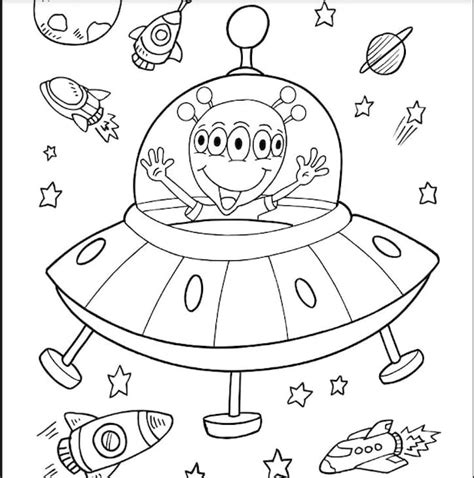 page fun outer space coloring pages etsy canada