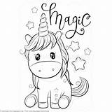 Coloring Unicorn Pages Magic Getcoloringpages sketch template
