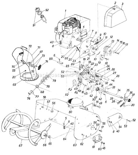 mtd snowblower parts diagram model
