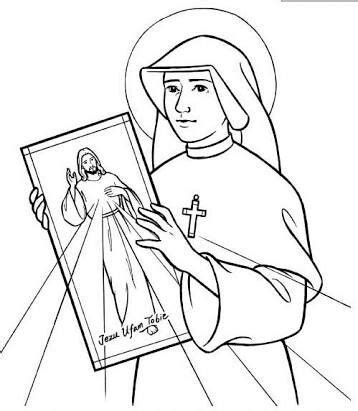 santa faustina divine mercy catholic coloring divine mercy sunday