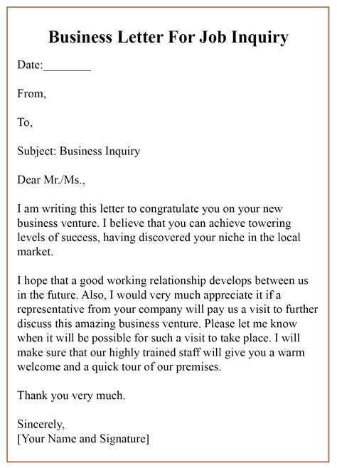 top tips  write business letter  inquiry business inquiry