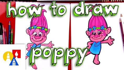 draw poppy  trolls youtube