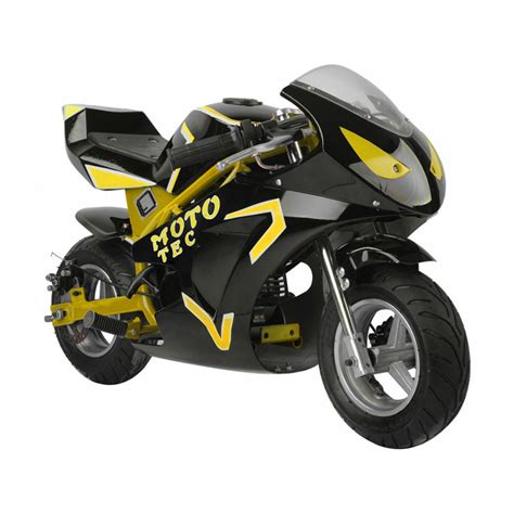 mototec cc  stroke gas powered pocket bike mini motorcycle gt yellow walmartcom