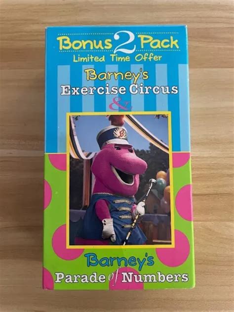 barney exercise circus parade numbers sing  bonus  pack vhs video tape set  picclick