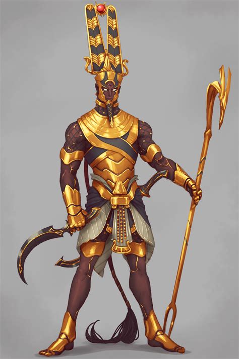 Artstation Character Concept Art Amun Egyptian God Guillem Daudén