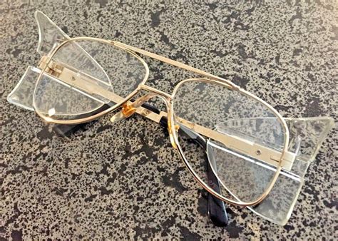 Stylish Retro Aviator Safety Glasses Gold Frame Clear
