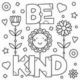Kindness Coloritura Vettore Gentile Growth Preschool Mindset sketch template