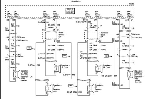 wiring diagram    chevy silverado crew cab      stock radio