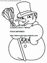 Coloring Snowman Christmas Pages Book sketch template