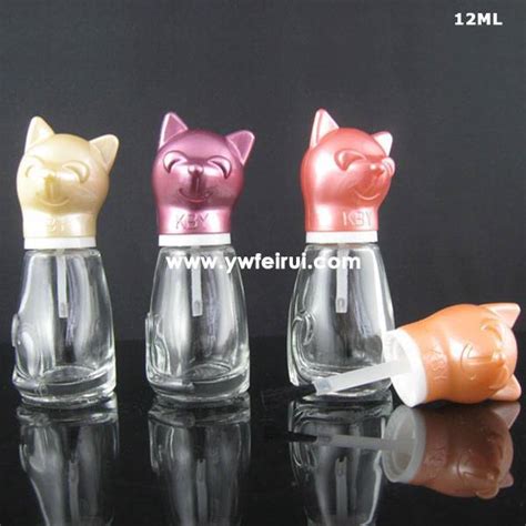 12ml Cat Shape Glass Nail Polish Bottles Manufacturer
