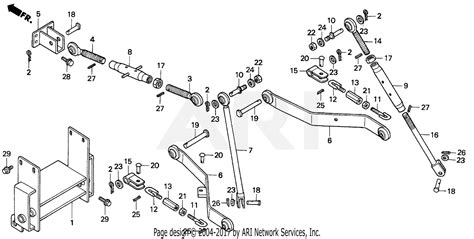 honda rlk  rear hydraulic lift kit  point hitch jpn vin rzbc  parts diagram