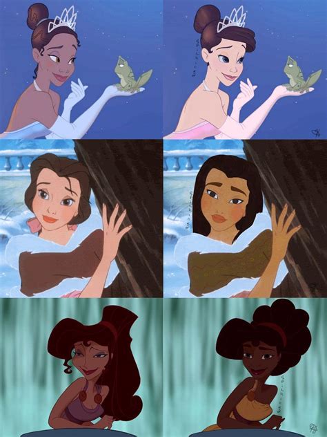 tumblr artist lettherebedoodles created w o c of her own reimagining some disney princesses