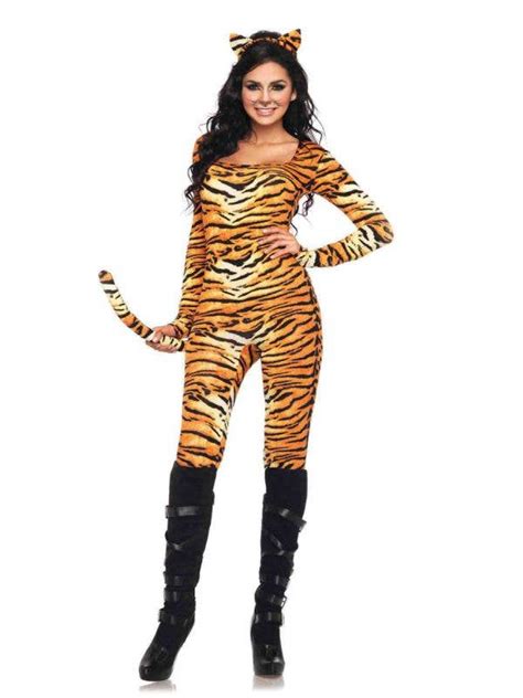 Women S Wild Tigress Costume Sexy Tiger Catsuit Women S Costume