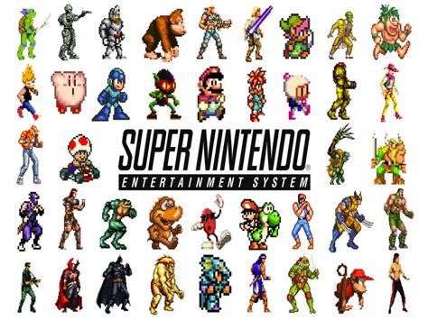nintendo game sprites bunch of snes sprites of variety of games can