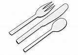 Coloring Cutlery Pages Printable Large sketch template