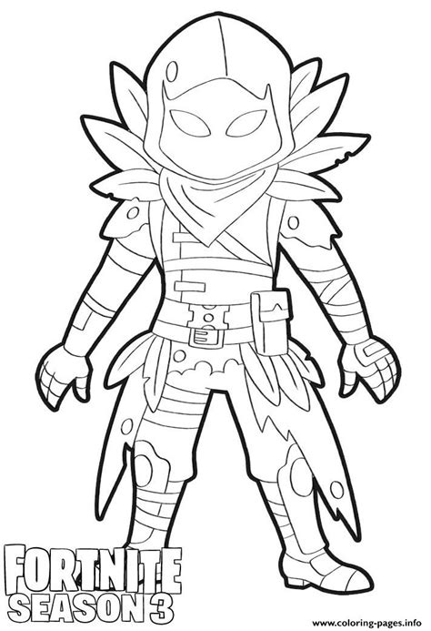 raven fortnite season  coloring page printable