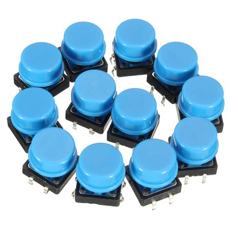 100pcs Tactile Push Button Switch Momentary Tact Caps