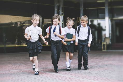 students wear school uniforms education
