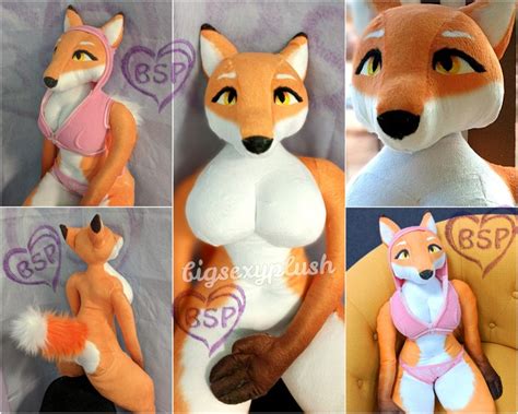 Vixen Fox Custom Anthro Plush Doll Cute Curvy Companion Etsy