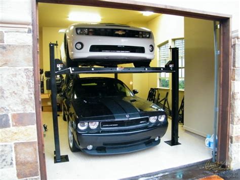 garage car lifts installed  custom garage works  fort worth tx