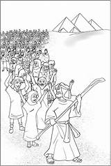 Moses Wandering ägypten Auszug Malvorlage Israelites Ausmalen Claas sketch template