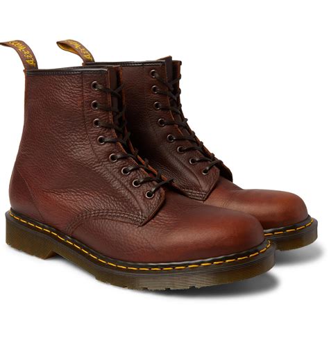 dr martens  full grain leather boots  brown  men lyst