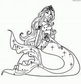 Barbie Sirena Aventura Sirenas Sirene sketch template