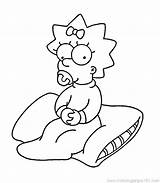 Coloring Pages Simpsons Simpson Maggie Homer Marge Print Characters Printable Color Colouring Skateboard Online Kids Getcolorings Bart Cartoons Comments Coloringhome sketch template