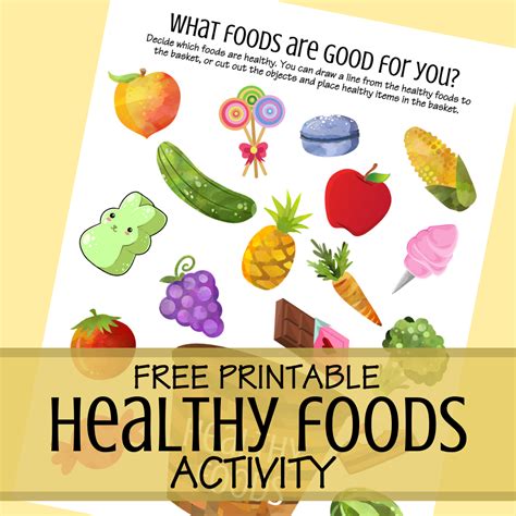printables  activities healthy food activities healthy