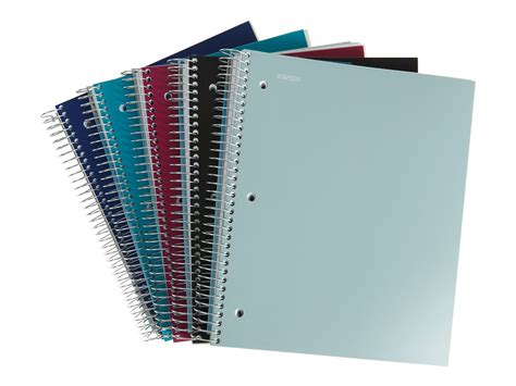 staples  subject notebook    college ruled  sheets asst