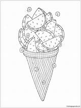 Coloring Pages Ice Cream Water Melon Food Ausmalbilder Printable Sheets Supercoloring Desserts Birijus Rods Adult Adults Eis Print Color Super sketch template