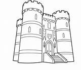 Coloring Castle Age Medieval Empire sketch template