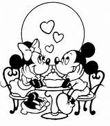 Coloring Pages Valentines Disney Printable sketch template