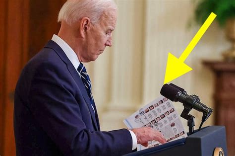 pictures leaked  bidens podium   america terrified hes
