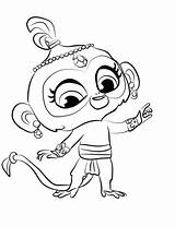 Shimmer Shine Coloring Pages Tala Monkey Drawing Little Colouring Sheets Printable Print Color Desenhos Kids Drawings Template Book Girls Para sketch template