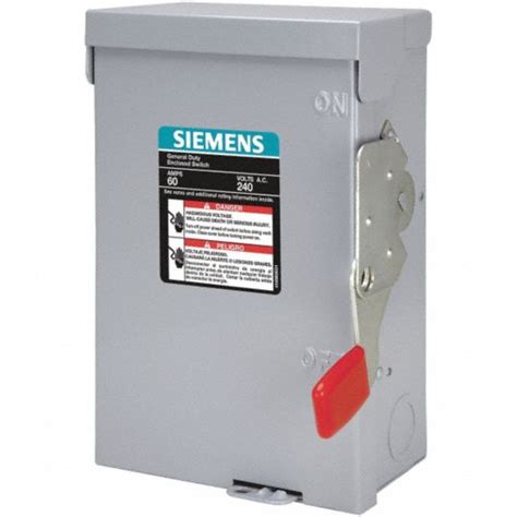 siemens nonfusible air conditioning disconnect switch metallic galvanized steel  amps ac