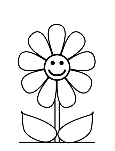flowers  smiley faces  coloring pages  print colorpagesorg