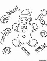 Gingerbread Coloring Christmas Pages Printable Man Kids Color Print Cute Book Template Entitlementtrap Body Adult Holidays Paper Categories sketch template