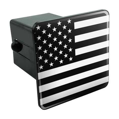 Subdued American Usa Flag Black White Military Tactical Tow Trailer