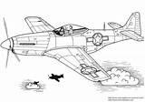 Mustang 51 Coloring Pages Avion Printable Coloriage Guerre Ed sketch template
