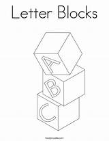 Coloring Blocks Letter Square Playhouse Print Pages Block Outline Noodle Twistynoodle Built Twisty California Usa Tracing sketch template