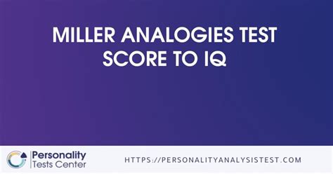 miller analogies test score  iq guide