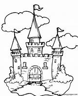 Castle Coloring Fairy Drawing Princess Pages Disney Cinderella Cartoon Castles Tale Flag Palace Castello Color Kids Buckingham Castillo Colorear Getcolorings sketch template