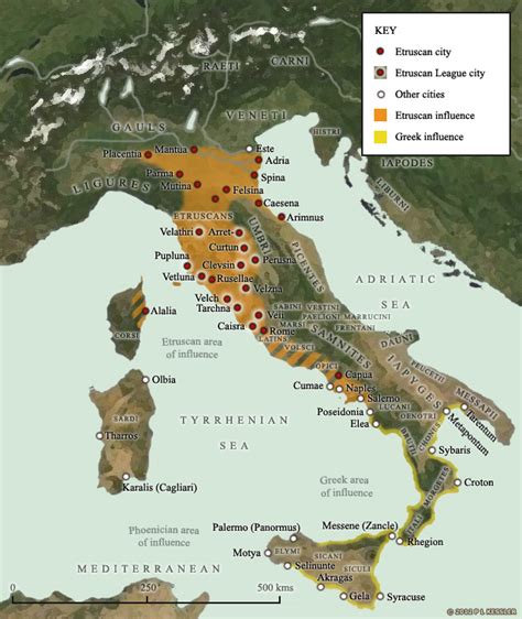 Map Of Italy 800 400 Bc